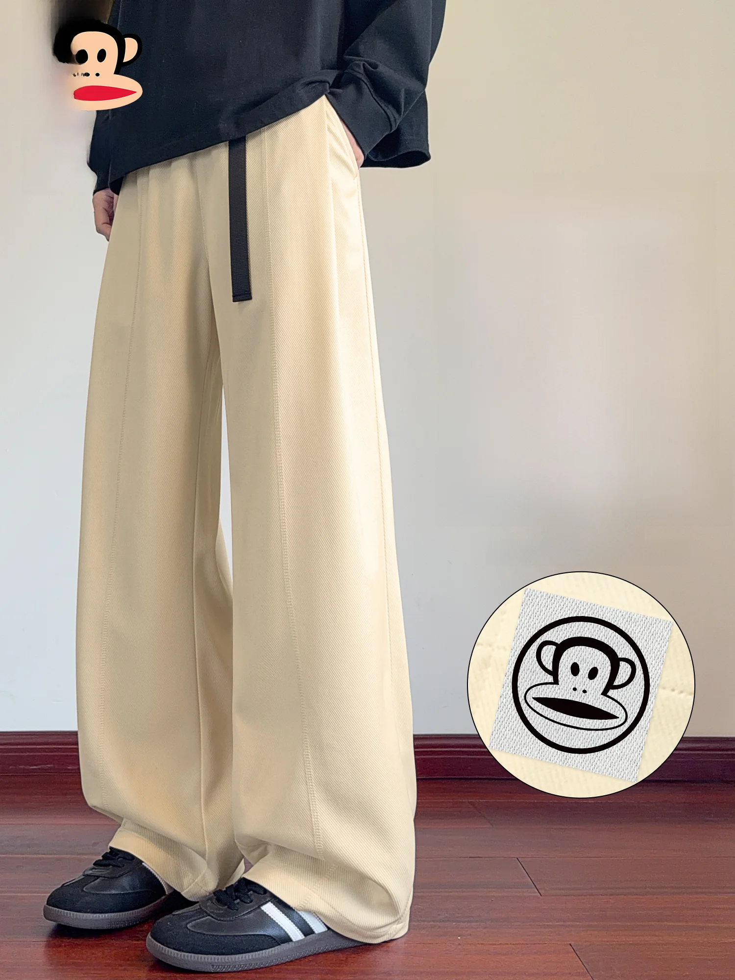 Мужские повседневные брюки Paul Frank Spring Pure Color с прямыми штанинами, новый дизайн, широкие длинные брюки, удобные, свободного кроя, для отдыха
Мужские повседневные брюки Paul Frank Spring Pure Color с прямыми штанинами, новый дизайн, широкие длинные брюки, удобные, свободного кроя, для отдыха