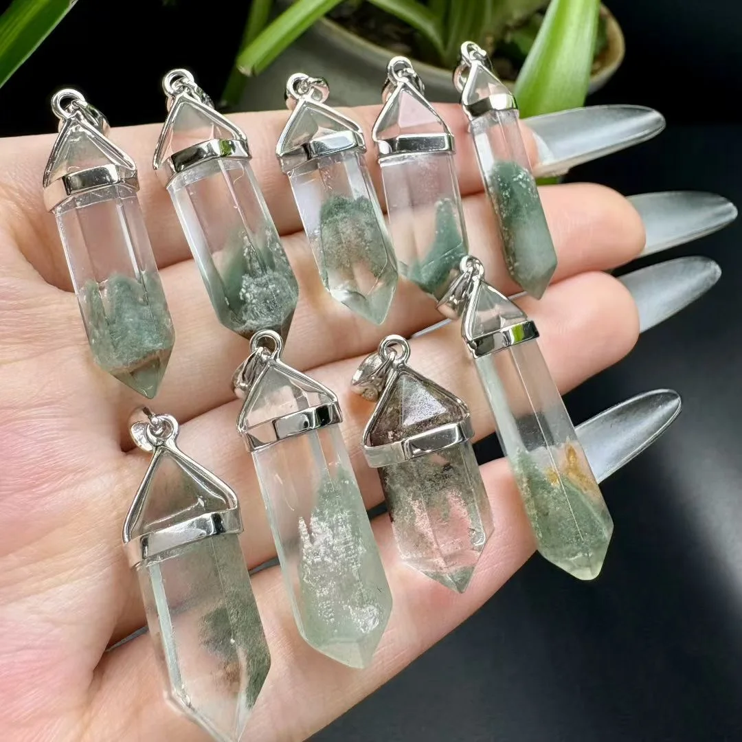 1 Pc Natural Green Phantom Crystal Lodolite Double Point Pendant 925 Sterling Silver Reiki Helaing Stone Jewelry Gift For Women
1 Pc Natural Green Phantom Crystal Lodolite Double Point Pendant 925 Sterling Silver Reiki Helaing Stone Jewelry Gift For Women