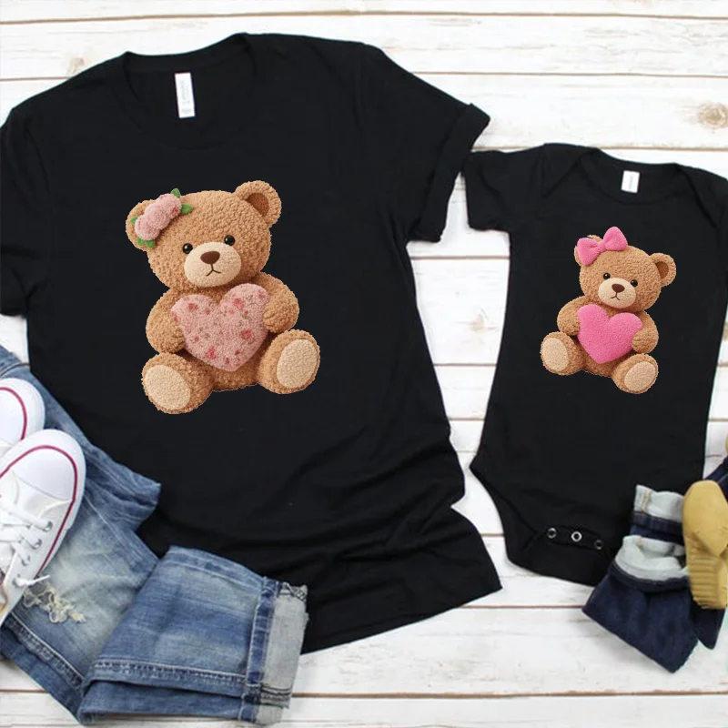 Mommy and Son Matching Bear Shirts Valentine's Day Tshirts Heart Print Outfits Mommy and Son Matching Tee m
Mommy and Son Matching Bear Shirts Valentine's Day Tshirts Heart Print Outfits Mommy and Son Matching Tee m