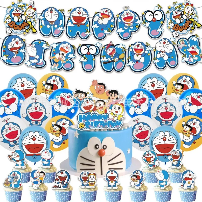 Hot New Cute Cartoon Doraemons Birthday Suit Decor Balloon Plate Tablecloth Banner Cake Decorations Party Supplies
Hot New Cute Cartoon Doraemons Birthday Suit Decor Balloon Plate Tablecloth Banner Cake Decorations Party Supplies