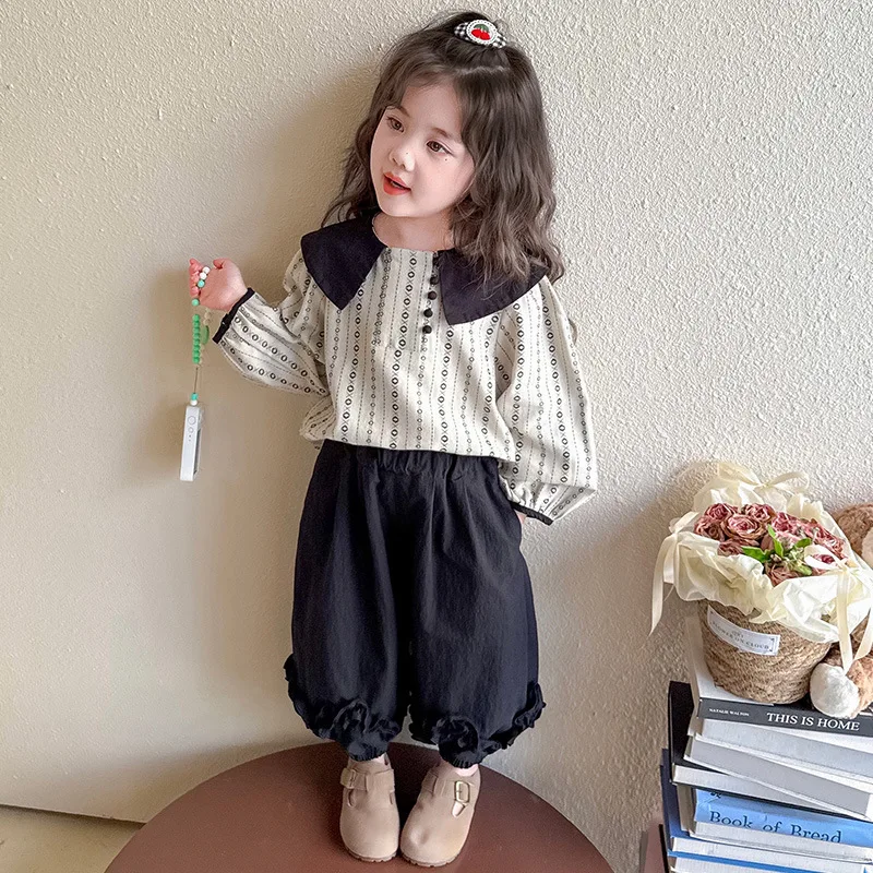 Netflix girls Korean version casual suit spring autumn foreign-style doll collar blouse bundled trousers two-piece suit
Netflix girls Korean version casual suit spring autumn foreign-style doll collar blouse bundled trousers two-piece suit
