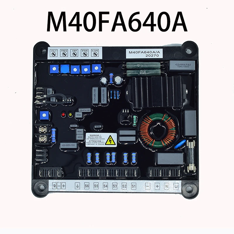 M40FA640A AVR generator automatic voltage regulator stabilizer, used as a spare part for Marilli generators
M40FA640A AVR generator automatic voltage regulator stabilizer, used as a spare part for Marilli generators