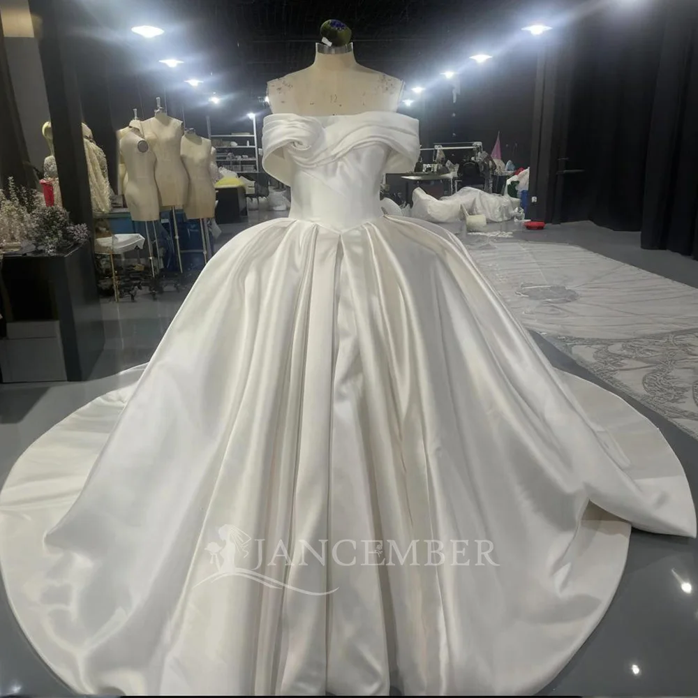 Princess Affordable Beach Wedding Dresses For Woman Bride Off Shoulder Lace Up Satin Personalized Customized vestidos de novia
Princess Affordable Beach Wedding Dresses For Woman Bride Off Shoulder Lace Up Satin Personalized Customized vestidos de novia