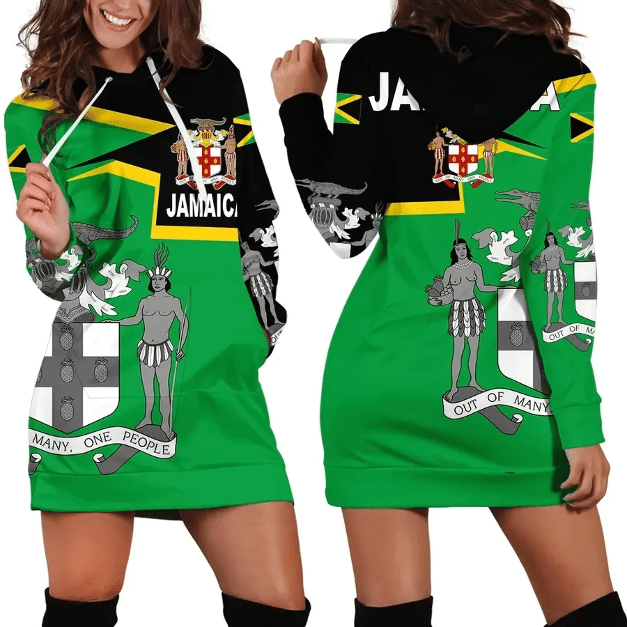 2023 Women's Hoodie Dress New Fashion Jamaica 3D Printed Pullover Sexy Women's Hooded Dress Fun and Casual
2023 Women's Hoodie Dress New Fashion Jamaica 3D Printed Pullover Sexy Women's Hooded Dress Fun and Casual
