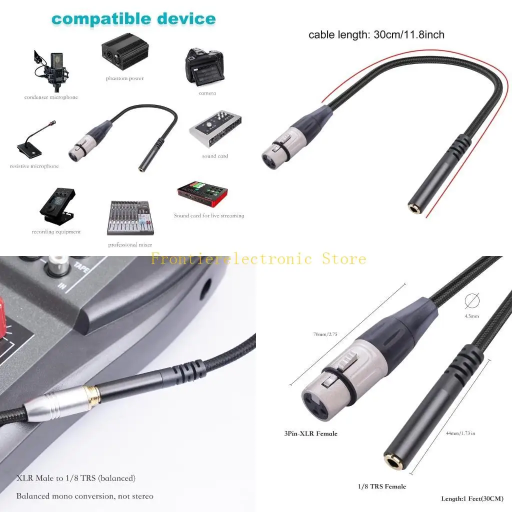 G8DB 3,5 мм (1/8 дюйма) 3-контактный кабель TRS — XLR «мама» — кабель XLR — TRS 30 см
G8DB 3,5 мм (1/8 дюйма) 3-контактный кабель TRS — XLR «мама» — кабель XLR — TRS 30 см