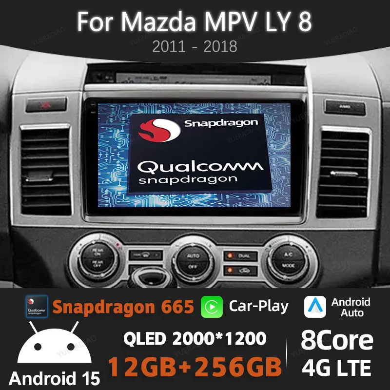 Android 15 Car Radio For Mazda MPV LY 8 2011 - 2018 Head Unit Multimedia Stereo Video Player BT GPS NAVI QLED Qualcomm 4G WIFI
Android 15 Car Radio For Mazda MPV LY 8 2011 - 2018 Head Unit Multimedia Stereo Video Player BT GPS NAVI QLED Qualcomm 4G WIFI