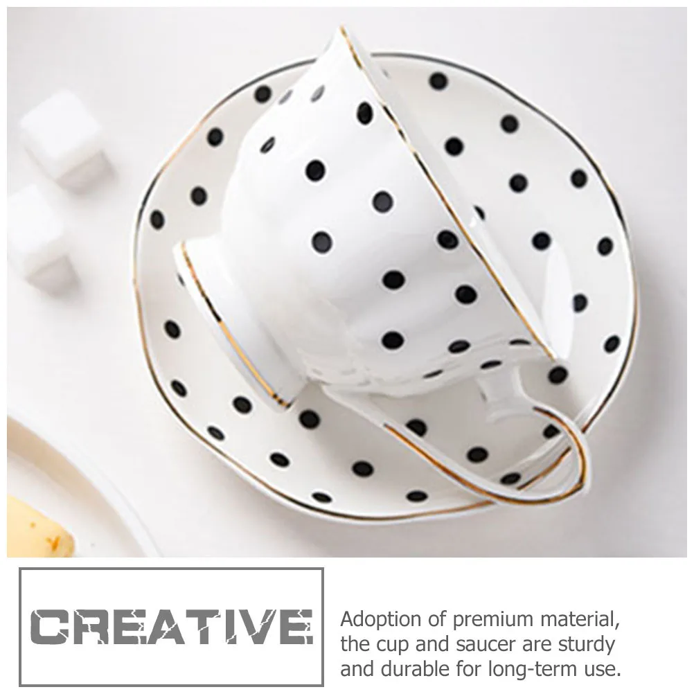 1Set Polka Dot Ceramic Coffee Cup Set Fashionable Design Material Comfortable Grip Perfect for Daily Use
1Set Polka Dot Ceramic Coffee Cup Set Fashionable Design Material Comfortable Grip Perfect for Daily Use