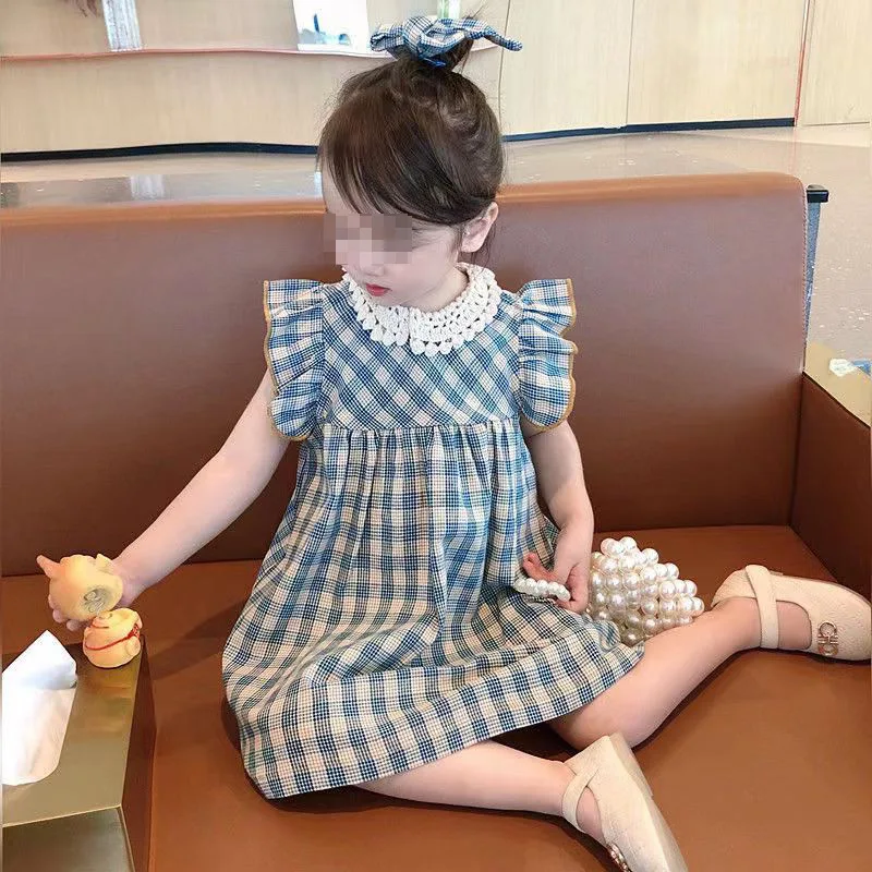 Girls Dress Summer Fashion Foreign Style Korean Version 2024 New Lace Plaid Sleeveless Child Simple Casual Style All-match Skirt
Girls Dress Summer Fashion Foreign Style Korean Version 2024 New Lace Plaid Sleeveless Child Simple Casual Style All-match Skirt