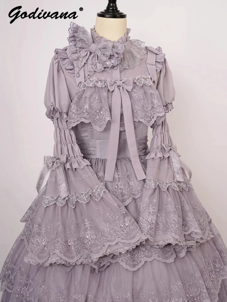 Original New Spring Summer Lolita Detachable Ji Sleeve Shirt Multi-layered Lace Suspender Dress 2 Piece Women's Sweet Dress Set
Original New Spring Summer Lolita Detachable Ji Sleeve Shirt Multi-layered Lace Suspender Dress 2 Piece Women's Sweet Dress Set