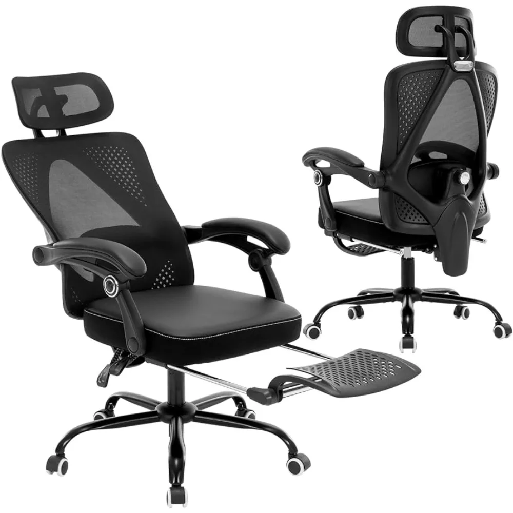 PU Leather Home Office Mesh Chairs With Padded Armrests Computer Chair With Headrest/Footrest Furniture Black Freight Free Desk
PU Leather Home Office Mesh Chairs With Padded Armrests Computer Chair With Headrest/Footrest Furniture Black Freight Free Desk