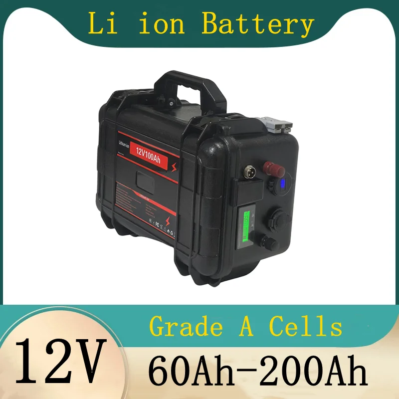 waterproof rechargeable 12V 60Ah 80Ah 120Ah 150ah 180ah 200ah Lithium ion battery for trolling motor boat propeller+10A Charge
waterproof rechargeable 12V 60Ah 80Ah 120Ah 150ah 180ah 200ah Lithium ion battery for trolling motor boat propeller+10A Charge