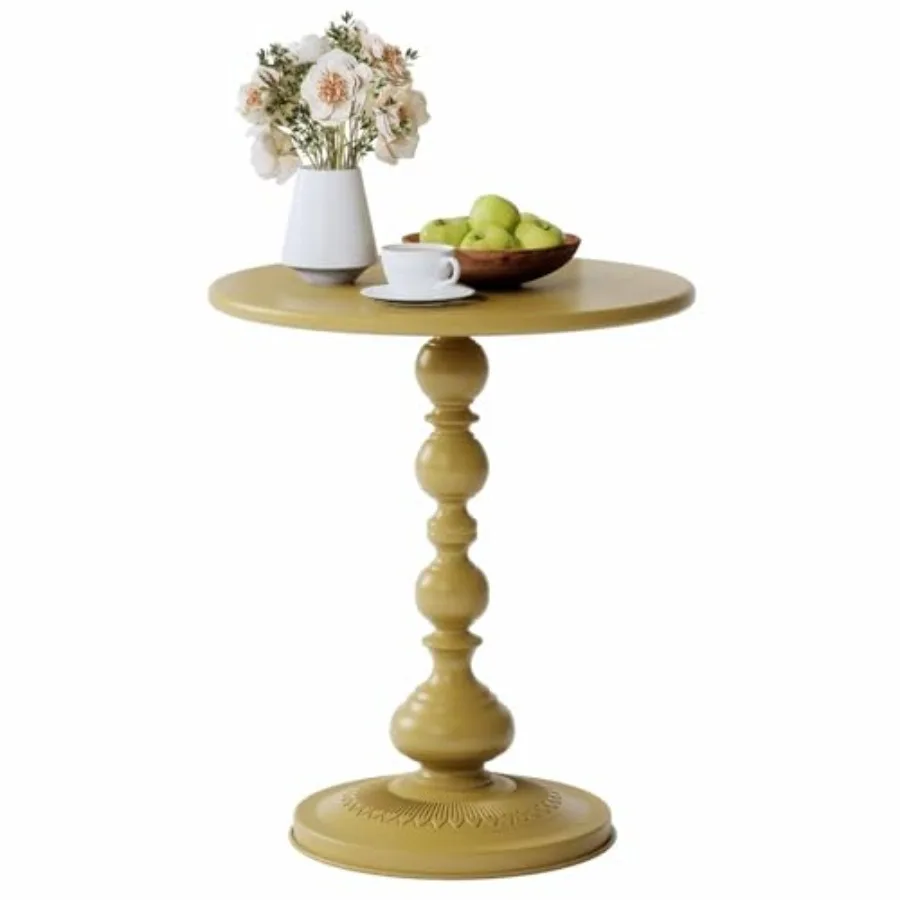 Metal Small Round Side End Table Vintage Matte Coffee Drink Cocktail Table Accent Pedestal Table for Living Room Corners and Sm
Metal Small Round Side End Table Vintage Matte Coffee Drink Cocktail Table Accent Pedestal Table for Living Room Corners and Sm