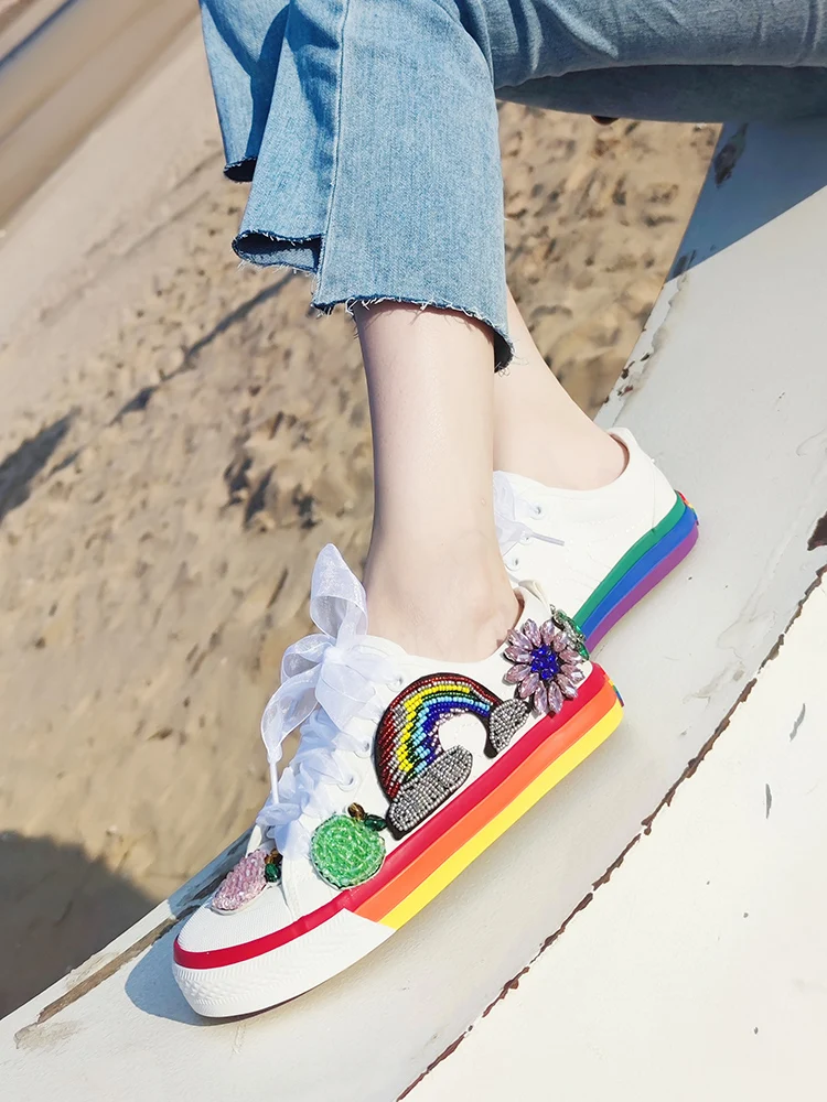 Canvas Shoes Women 2025 New Lolita Girl Rainbow Mandarin Duck Women Korean Version Summer Board Shoes White Shoes
Canvas Shoes Women 2025 New Lolita Girl Rainbow Mandarin Duck Women Korean Version Summer Board Shoes White Shoes