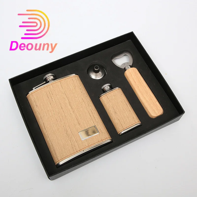 DEOUNY 304 stainless steel hip flask thickened outdoor portable small wine bottle set with Bottle opener
DEOUNY 304 stainless steel hip flask thickened outdoor portable small wine bottle set with Bottle opener