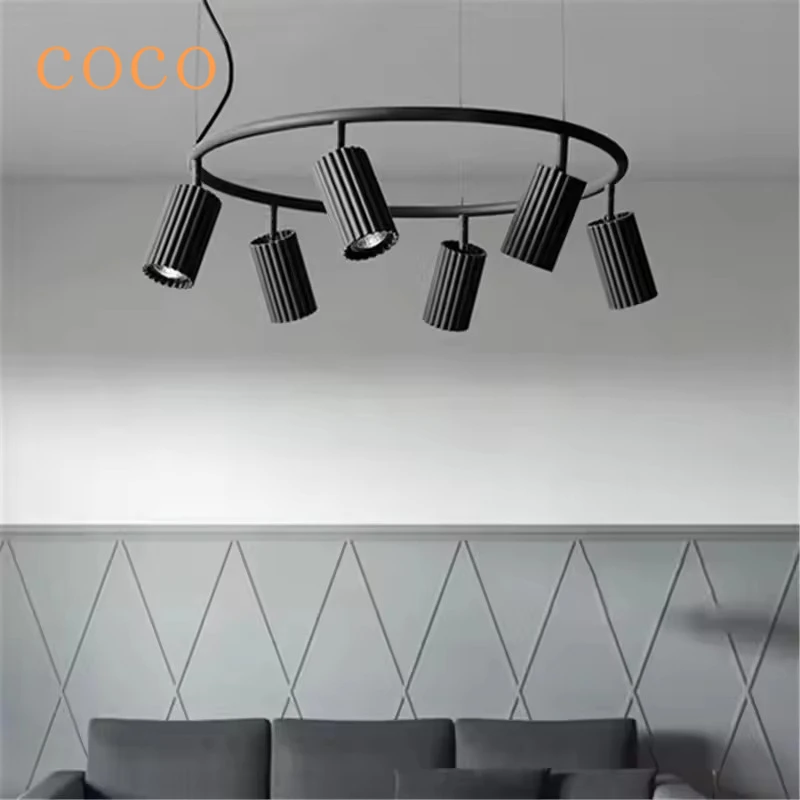 Nordic minimalist circular rotatable spotlight pendant light LED modern creative living room dining room bedroom kitchen island
Nordic minimalist circular rotatable spotlight pendant light LED modern creative living room dining room bedroom kitchen island