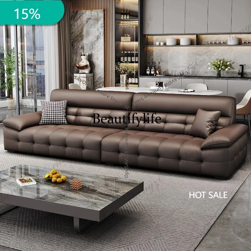 M182 New Lawrence Genuine Leather Living Room Sofa High Back Three-Seater Straight Living Room Sofa Modern Minimalist Furniture
M182 New Lawrence Genuine Leather Living Room Sofa High Back Three-Seater Straight Living Room Sofa Modern Minimalist Furniture