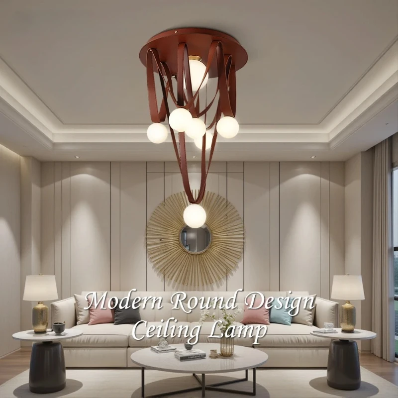 Modern High-end LED Ceiling Chandelier Lamp Brown Leather Pendant Lights Bedroom Dinning Villa Home Decoration Lighting Fixtures
Modern High-end LED Ceiling Chandelier Lamp Brown Leather Pendant Lights Bedroom Dinning Villa Home Decoration Lighting Fixtures