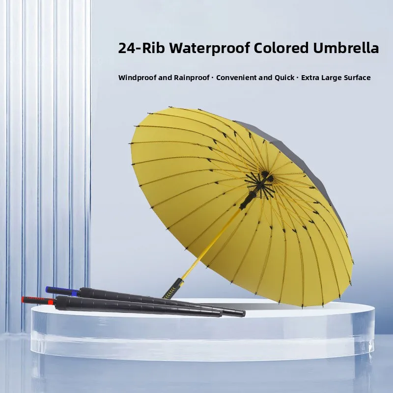 High-End Men's Auatic Long Umbrella Waterproof Bla Glue Sunade Rainproof 24 Bones Easy to Carry Faionable Glass Fiber
High-End Men's Auatic Long Umbrella Waterproof Bla Glue Sunade Rainproof 24 Bones Easy to Carry Faionable Glass Fiber