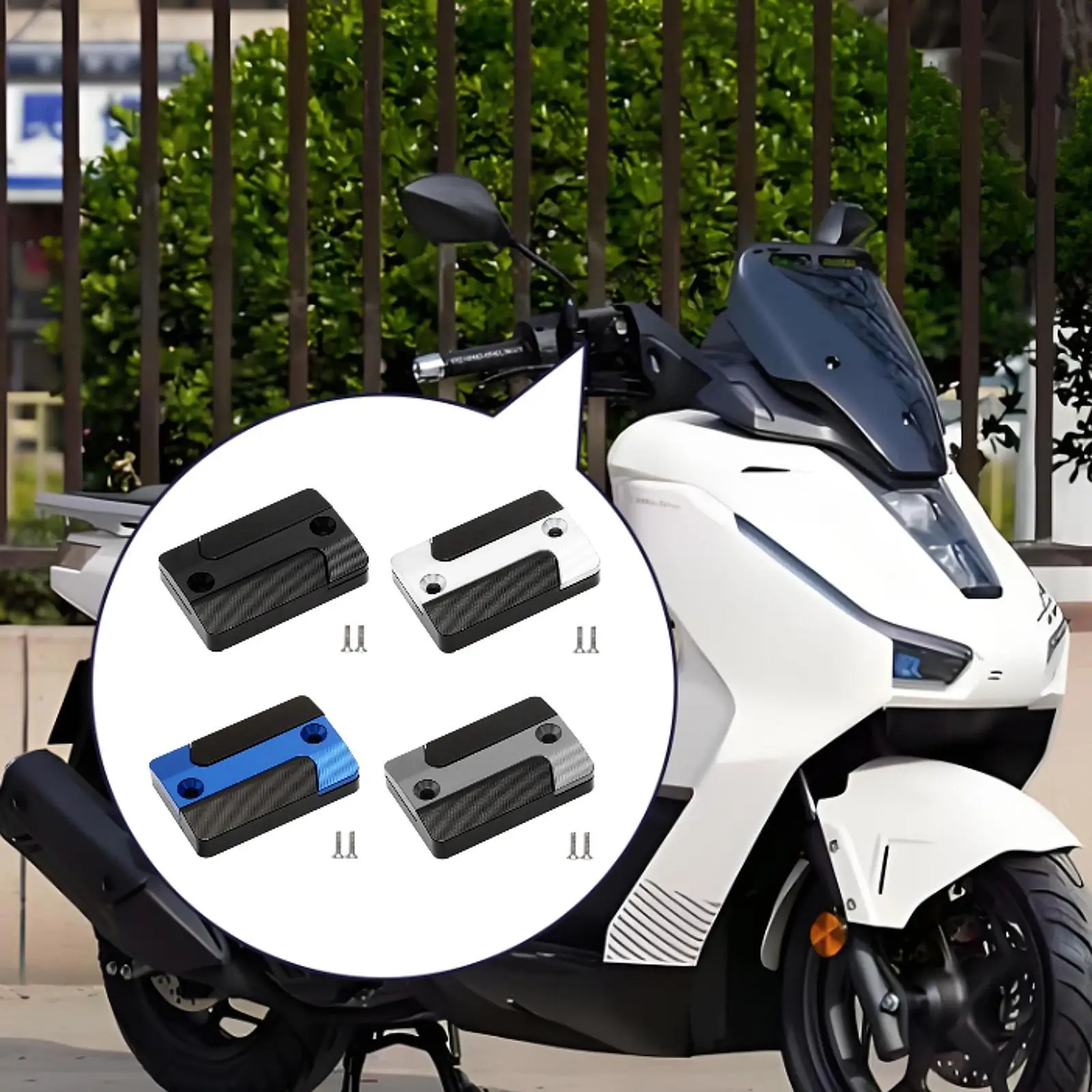 Крышка переднего бачка тормозной жидкости мотоцикла для Honda Forza350 
Крышка переднего бачка тормозной жидкости мотоцикла для Honda Forza350