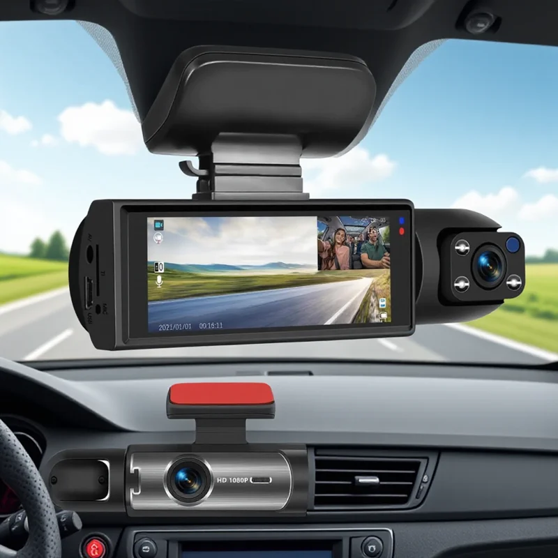 1080P HD Dual Dash Cam Front and Rear Camera with IR Night Vision G-Sensor 3.16 Inch IPS Screen Car Driving Recorder
1080P HD Dual Dash Cam Front and Rear Camera with IR Night Vision G-Sensor 3.16 Inch IPS Screen Car Driving Recorder