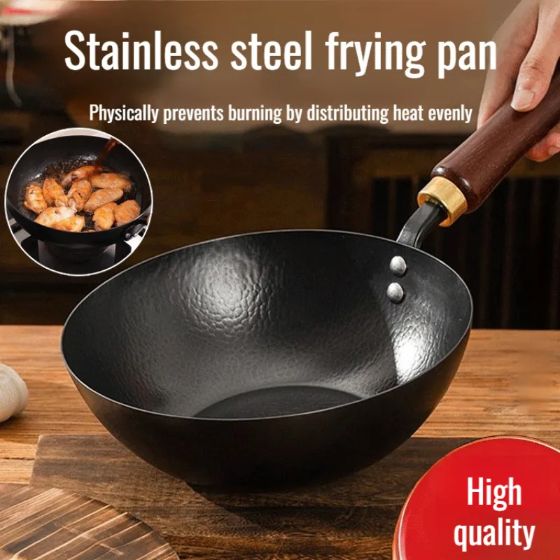 Pure Iron Wok Cast Iron Pan Non-Coated Pot With Lid General Use For Gas And Induction Cooker 28cm Chinese Wok Cookware Pan
Pure Iron Wok Cast Iron Pan Non-Coated Pot With Lid General Use For Gas And Induction Cooker 28cm Chinese Wok Cookware Pan