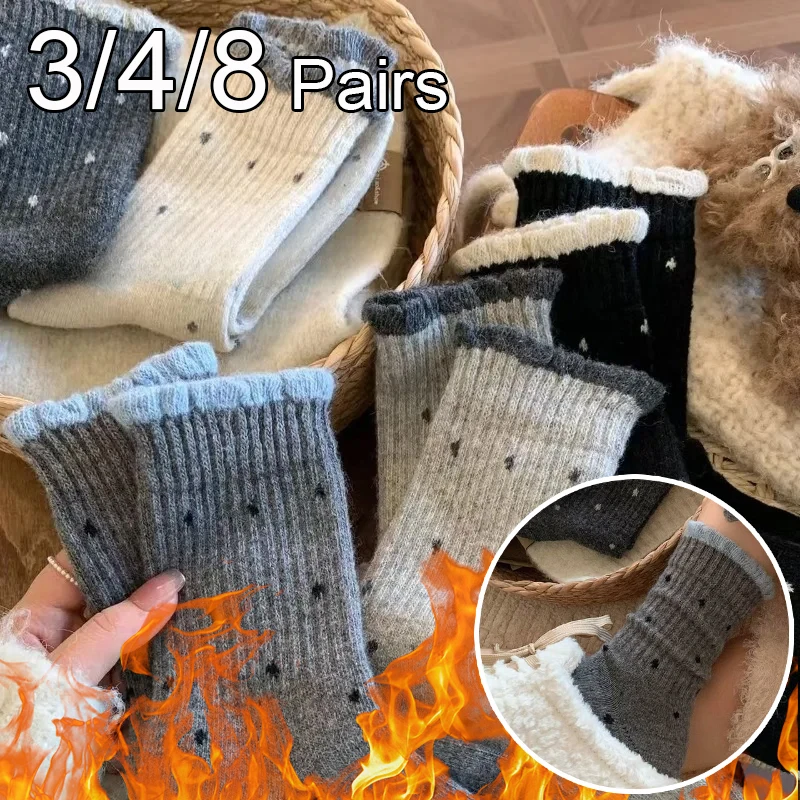 3 ~ 10 пар женских носков, осенне-зимние хлопковые носки средней длины, теплые утепленные мягкие чулки в горошек, носки для сна
3 ~ 10 пар женских носков, осенне-зимние хлопковые носки средней длины, теплые утепленные мягкие чулки в горошек, носки для сна