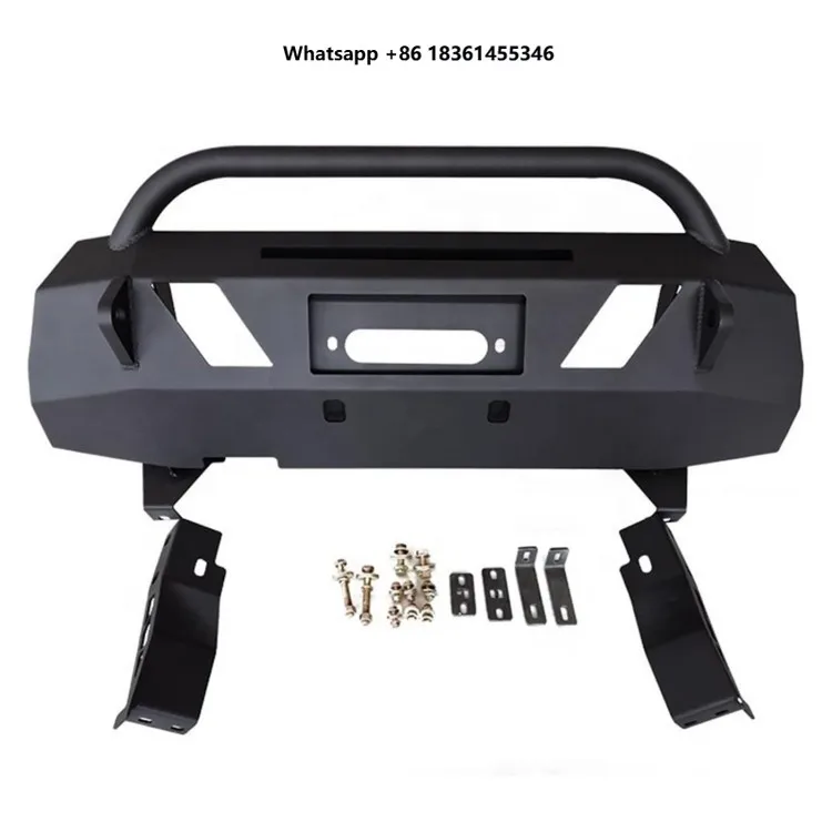 For 4Runner Heavy-duty black steel center-mounted winch front bumper, specifically designed
For 4Runner Heavy-duty black steel center-mounted winch front bumper, specifically designed