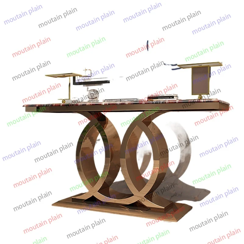 Light Luxury Porch Cabinet Desk Stainless Steel Porch Table Simple Modern Titanium Decorated Against The Wall
Light Luxury Porch Cabinet Desk Stainless Steel Porch Table Simple Modern Titanium Decorated Against The Wall