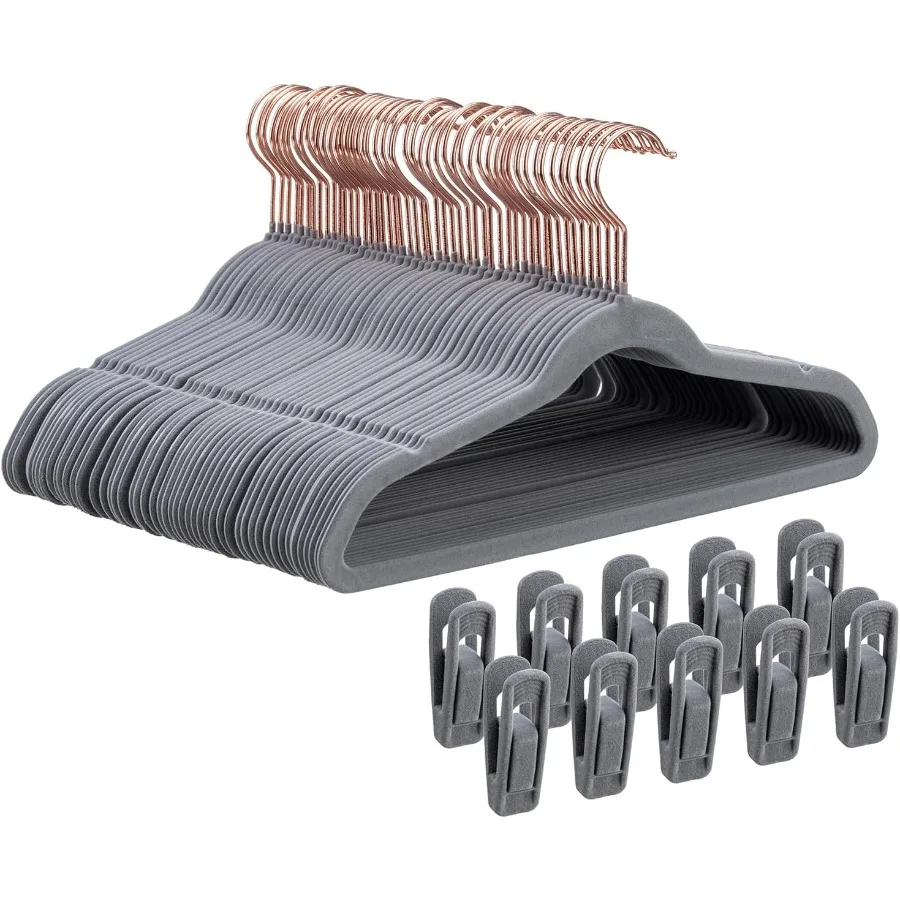 14 Inch Velvet Hangers 50 Pack NonSlip SpaceSaving Closet Hangers for Big Youth Durable Felt Hanger with 10 Clips Gray Ideal fo
14 Inch Velvet Hangers 50 Pack NonSlip SpaceSaving Closet Hangers for Big Youth Durable Felt Hanger with 10 Clips Gray Ideal fo