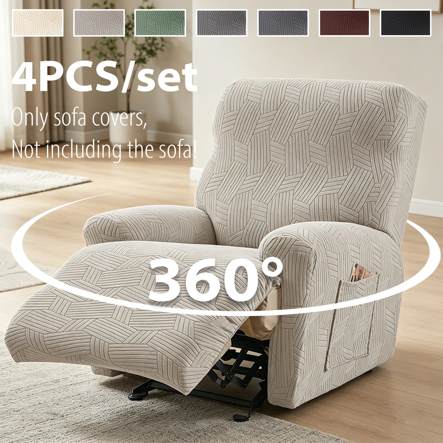 New Elastic Jacquard Recliner Sofa Cover Dust-proof Removable Armchair Slipcover Single Armchair Slipcover Decor for Living Room
New Elastic Jacquard Recliner Sofa Cover Dust-proof Removable Armchair Slipcover Single Armchair Slipcover Decor for Living Room