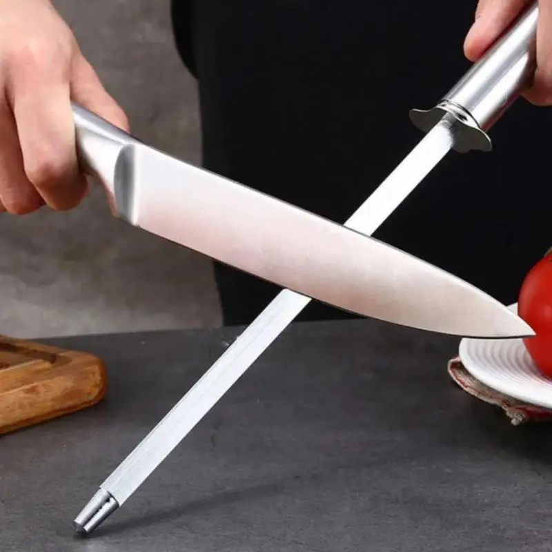 Knife Sharpening Rod 12 Inch Kitchen Honing Steel Knife Sharpening Carbon Steel
Knife Sharpening Rod 12 Inch Kitchen Honing Steel Knife Sharpening Carbon Steel