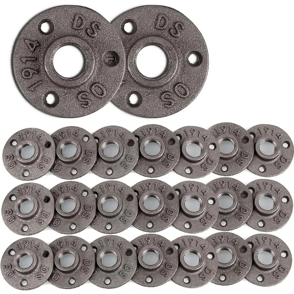 Half Inch Forty Pack Threaded Floor Flanges Malleable Iron Pipe Fittings for DIY Vintage Furniture Shelving Decor
Half Inch Forty Pack Threaded Floor Flanges Malleable Iron Pipe Fittings for DIY Vintage Furniture Shelving Decor