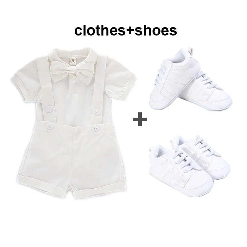 0-24M Baby Clothes Boy Gentleman Wedding Outfit White Romper Suspender Short Pants with Shoes Set My First Birthday
0-24M Baby Clothes Boy Gentleman Wedding Outfit White Romper Suspender Short Pants with Shoes Set My First Birthday