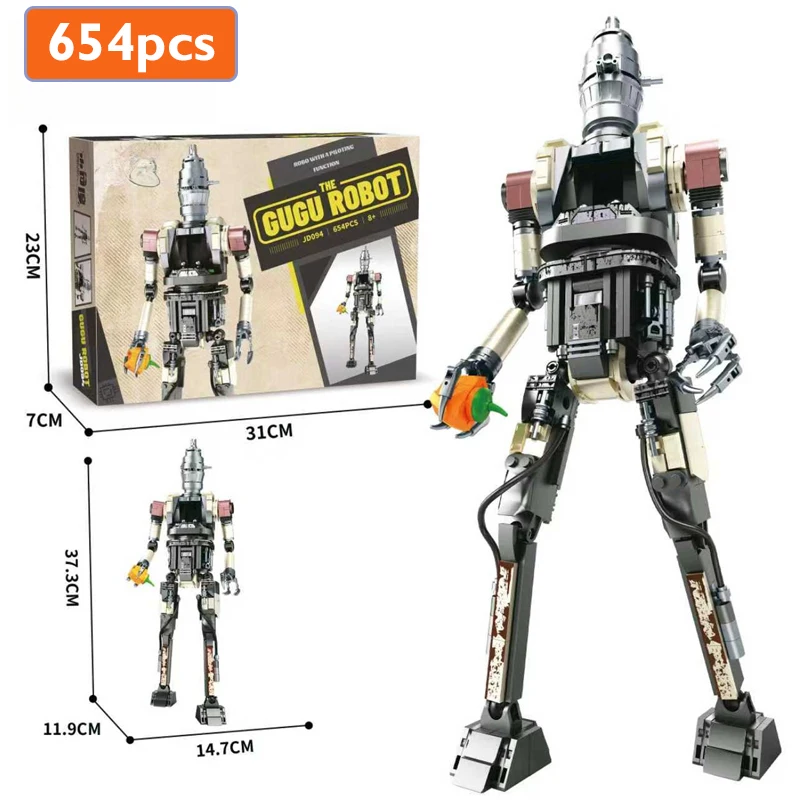 654PCS Retro Robot Model MOC Building Blocks Set Movie Series Toys Assembly Robot Figure Puzzle Ornaments Bricks DIY Boys Gift
654PCS Retro Robot Model MOC Building Blocks Set Movie Series Toys Assembly Robot Figure Puzzle Ornaments Bricks DIY Boys Gift