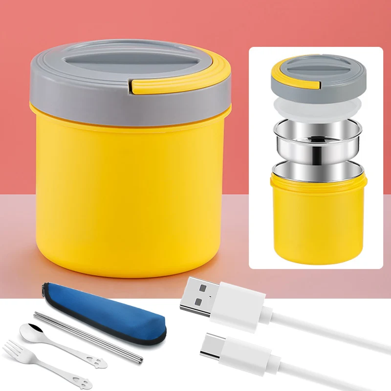 Portable USB Electric Heating Lunch Box Car Home School Heated Bento Box Stainless Steel Thermal Food Warmer Container Heater
Portable USB Electric Heating Lunch Box Car Home School Heated Bento Box Stainless Steel Thermal Food Warmer Container Heater