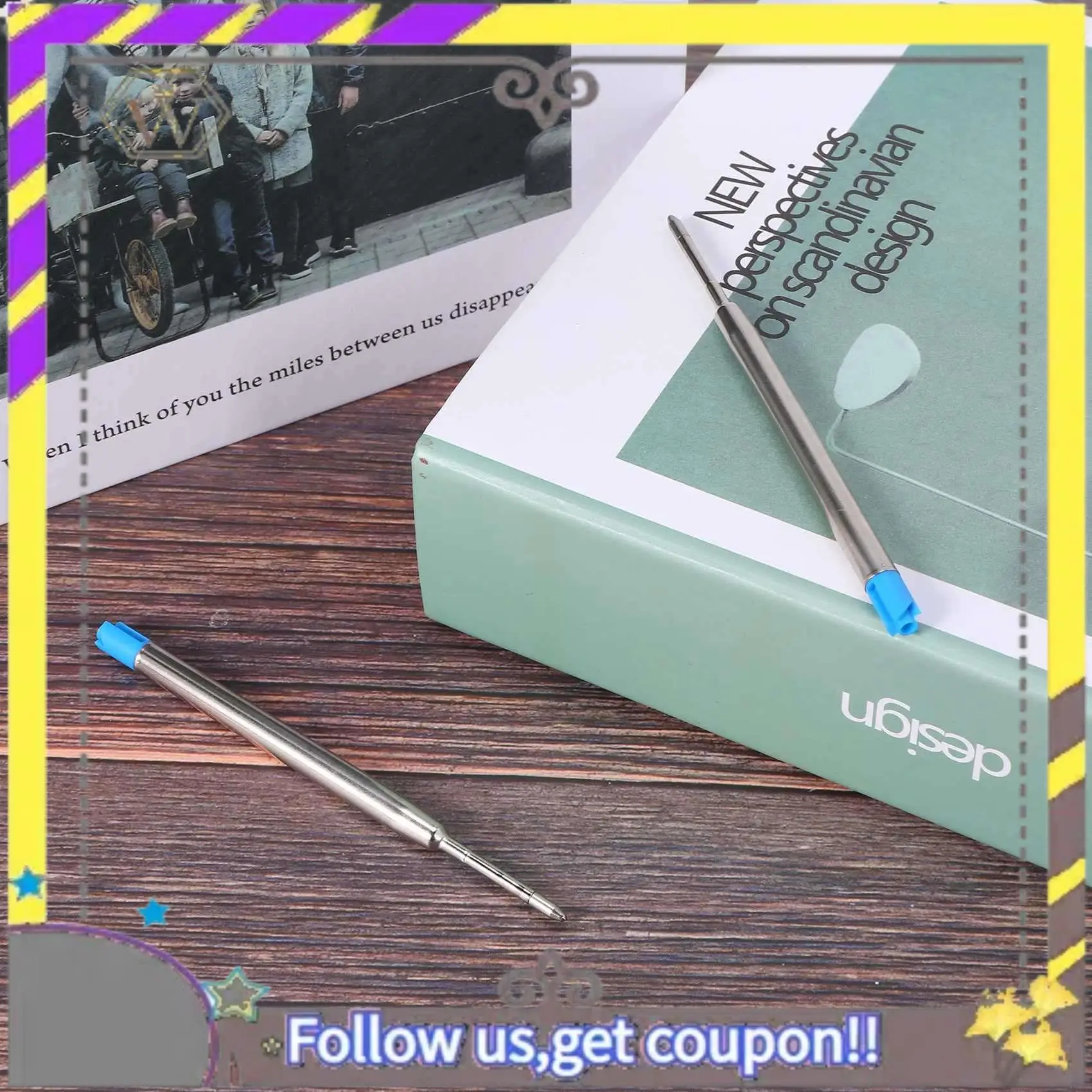 AU33-30 Стержни для шариковых ручек, 10 см, синие, большие стержни 
AU33-30 Стержни для шариковых ручек, 10 см, синие, большие стержни