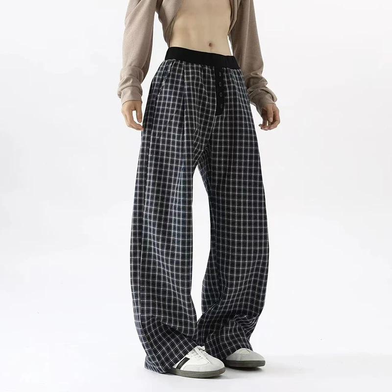 Vintage Plaid Wide Leg Pants for Men American Loose Streetwear Jogging Pants High Waist Patchwork Casual Straight Trousers
Vintage Plaid Wide Leg Pants for Men American Loose Streetwear Jogging Pants High Waist Patchwork Casual Straight Trousers