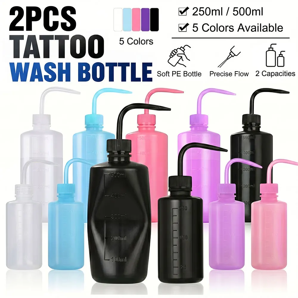 2pcs Tattoo Spray Bottle Tattoo Wash Bottle 250ml 500ml Squeeze Bottle 5 Colors Microblading PMU Eyelash Extension Accessories
2pcs Tattoo Spray Bottle Tattoo Wash Bottle 250ml 500ml Squeeze Bottle 5 Colors Microblading PMU Eyelash Extension Accessories