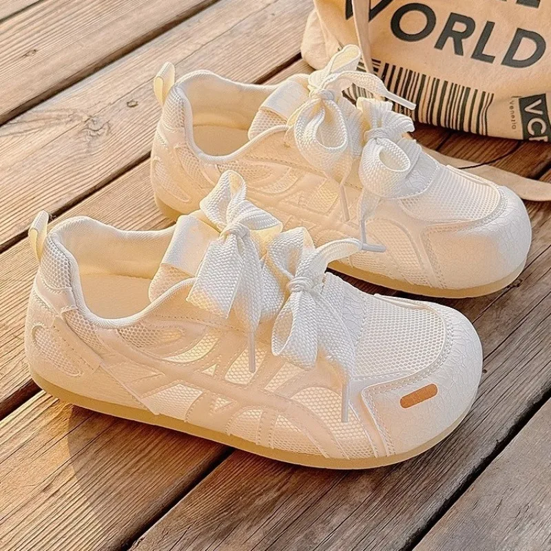 White Mesh Bow Sneakers Soft Flat Retro Training Shoes Breathable Lightweight Lace Up Casual Walking Footwear Sweet Student Shoe
White Mesh Bow Sneakers Soft Flat Retro Training Shoes Breathable Lightweight Lace Up Casual Walking Footwear Sweet Student Shoe