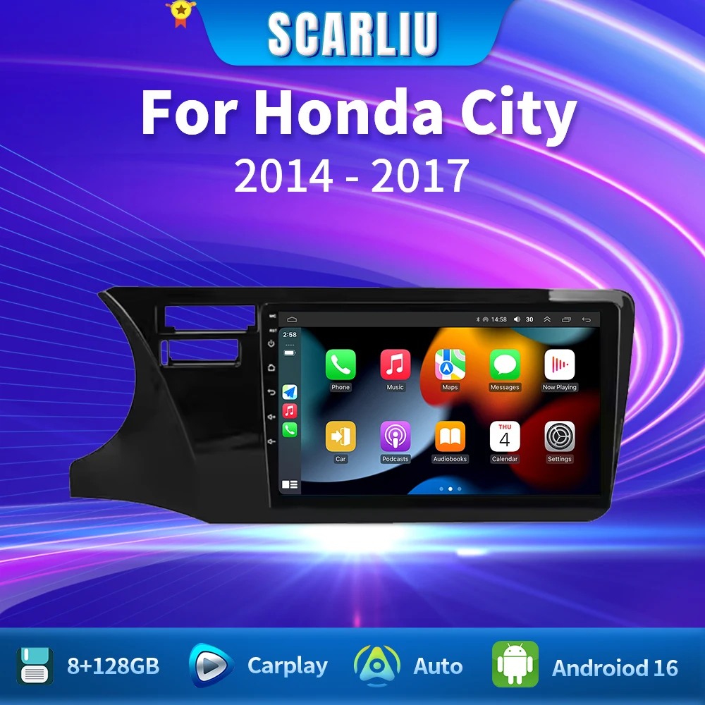 for Honda City 2014 2015 2016 2017 2018 2019 Android 16 Car Radio GPS Navi DSP IPS QLED Screen Car Player WIFI BT 4G Head unit
for Honda City 2014 2015 2016 2017 2018 2019 Android 16 Car Radio GPS Navi DSP IPS QLED Screen Car Player WIFI BT 4G Head unit