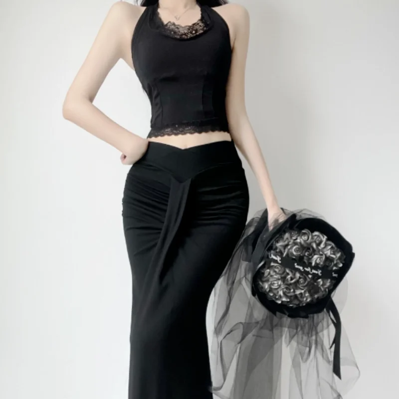 Элегантная женская длинная юбка-футляр с V-образным вырезом на талии, плиссированная, облегающая, из полиэстера, для повседневной носки
Элегантная женская длинная юбка-футляр с V-образным вырезом на талии, плиссированная, облегающая, из полиэстера, для повседневной носки