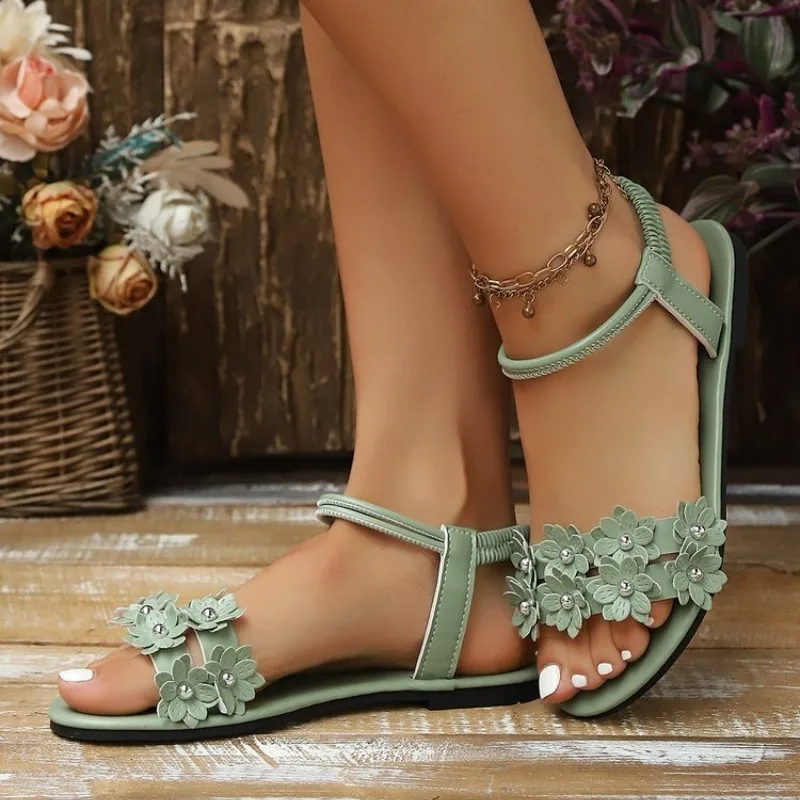Flower Decoration Flat Sandals for Women Summer 2026 Lightweight Comfort Beach Shoes Woman Fashion
Flower Decoration Flat Sandals for Women Summer 2026 Lightweight Comfort Beach Shoes Woman Fashion