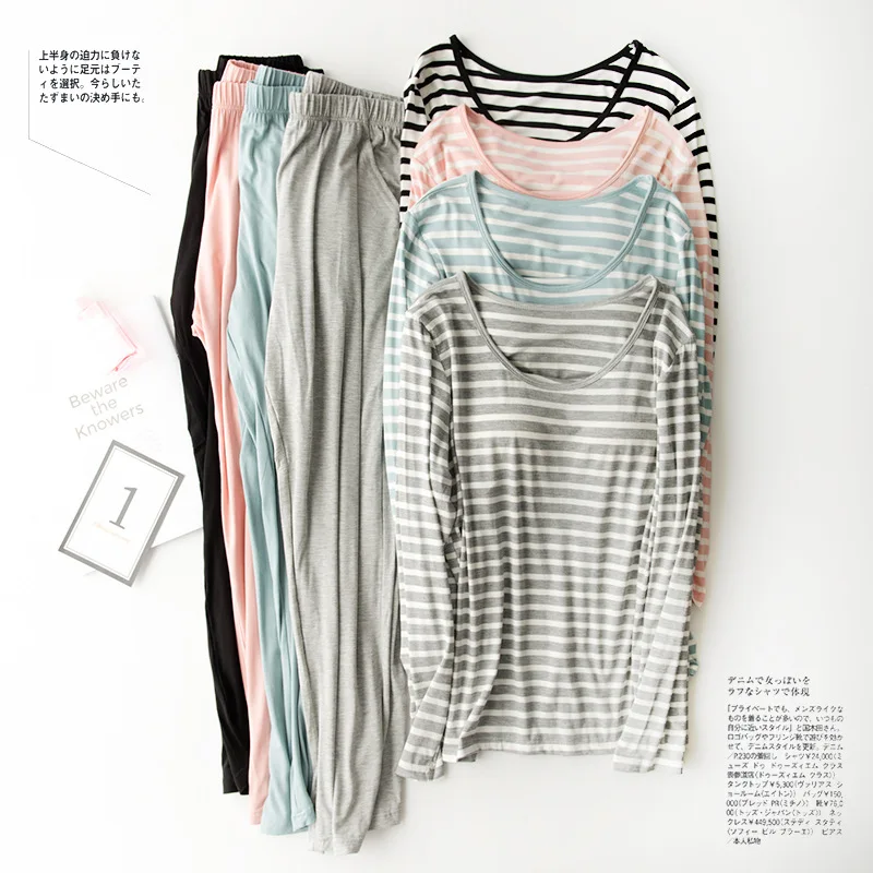 Spring Autumn Women Casual Pajama Sets Female Lace Striped Pajama Sets Ladies Modal Sleepwear Suit Long Sleeve Home Clothes
Spring Autumn Women Casual Pajama Sets Female Lace Striped Pajama Sets Ladies Modal Sleepwear Suit Long Sleeve Home Clothes