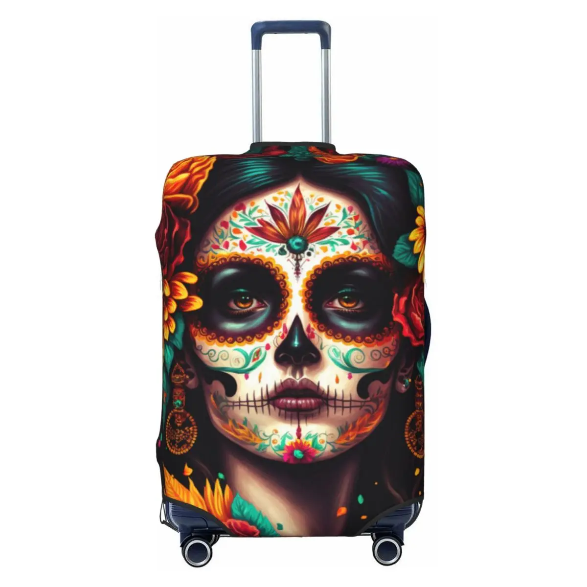 Custom Mexican Catrina Sugar Skull Lady Luggage Cover Protector Funny Travel Suitcase Protective Cover for 18-32 Inch
Custom Mexican Catrina Sugar Skull Lady Luggage Cover Protector Funny Travel Suitcase Protective Cover for 18-32 Inch