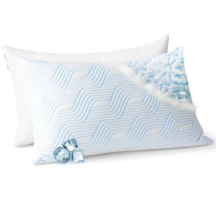 Bed Pillows for Sleeping 2 Pack Shredded Memory Foam Pillows Queen Size Set of 2 Adjustable Supportive Pillow for Back Stomach S
Bed Pillows for Sleeping 2 Pack Shredded Memory Foam Pillows Queen Size Set of 2 Adjustable Supportive Pillow for Back Stomach S