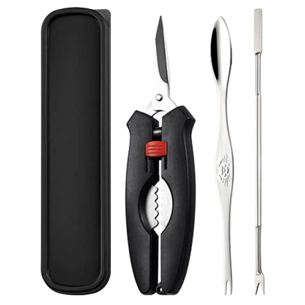 4 Pieces Scissors Set Stainless Steel Seafood Tool Kit Crab Forks Picks Nut Cracker Eating Utensils Seafood Eating Tools Crab
4 Pieces Scissors Set Stainless Steel Seafood Tool Kit Crab Forks Picks Nut Cracker Eating Utensils Seafood Eating Tools Crab