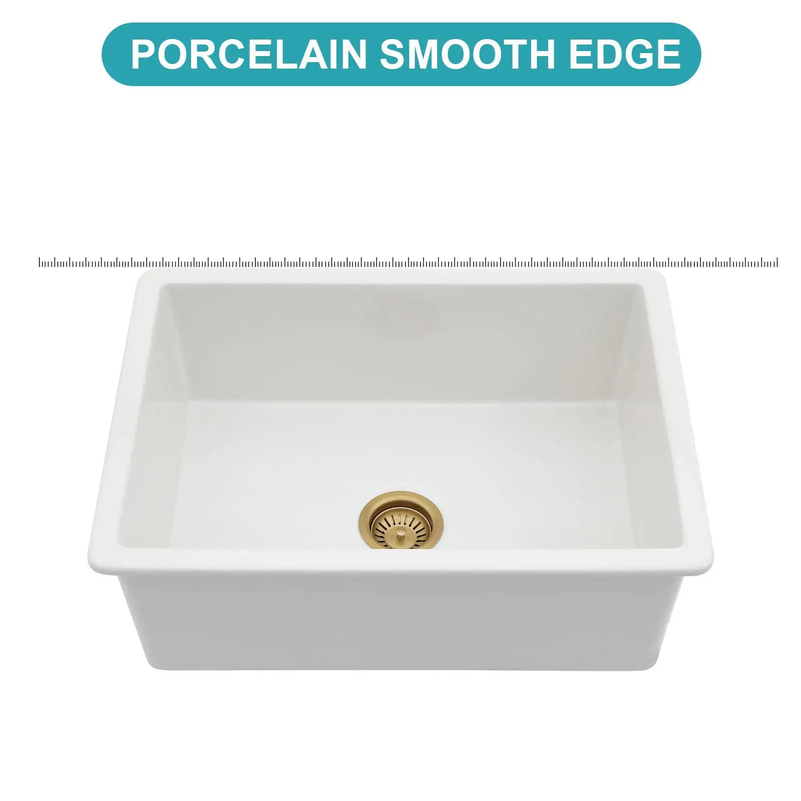 Deep White Ceramic Kitchen Sink Single Bowl Rectangular 30 Inch Mount Complete Basin Set for Kitchen Countertop Installation
Deep White Ceramic Kitchen Sink Single Bowl Rectangular 30 Inch Mount Complete Basin Set for Kitchen Countertop Installation