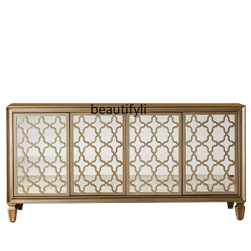 A Light luxury mirror door cabinet, simple modern restaurant, dining side locker, living room decorative shoe cabinet
A Light luxury mirror door cabinet, simple modern restaurant, dining side locker, living room decorative shoe cabinet