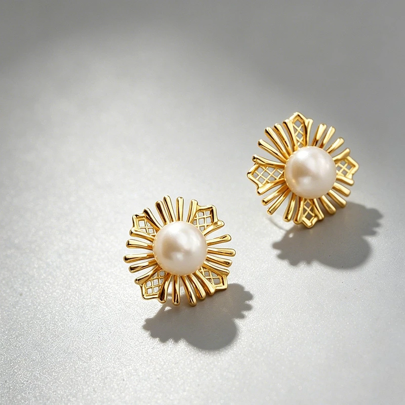 Minimalist 925 Sterling Silver Earring Inlaid Natural Freshwater Pearl Classic Vintage Floral 24K Gold Plated Earrings Jewelry
Minimalist 925 Sterling Silver Earring Inlaid Natural Freshwater Pearl Classic Vintage Floral 24K Gold Plated Earrings Jewelry