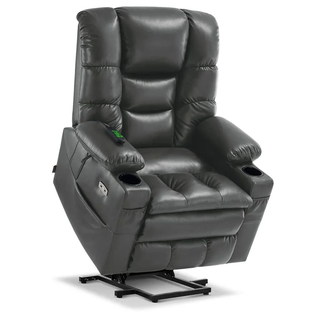 Triple Motor Power Lift Recliner Chair with Massage and Dual Heating, Adjustable Headrest for Tall Elderly People, Faux Leather
Triple Motor Power Lift Recliner Chair with Massage and Dual Heating, Adjustable Headrest for Tall Elderly People, Faux Leather